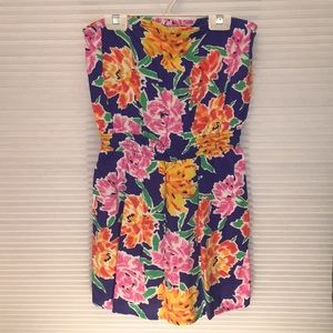 Aerie floral strapless dress